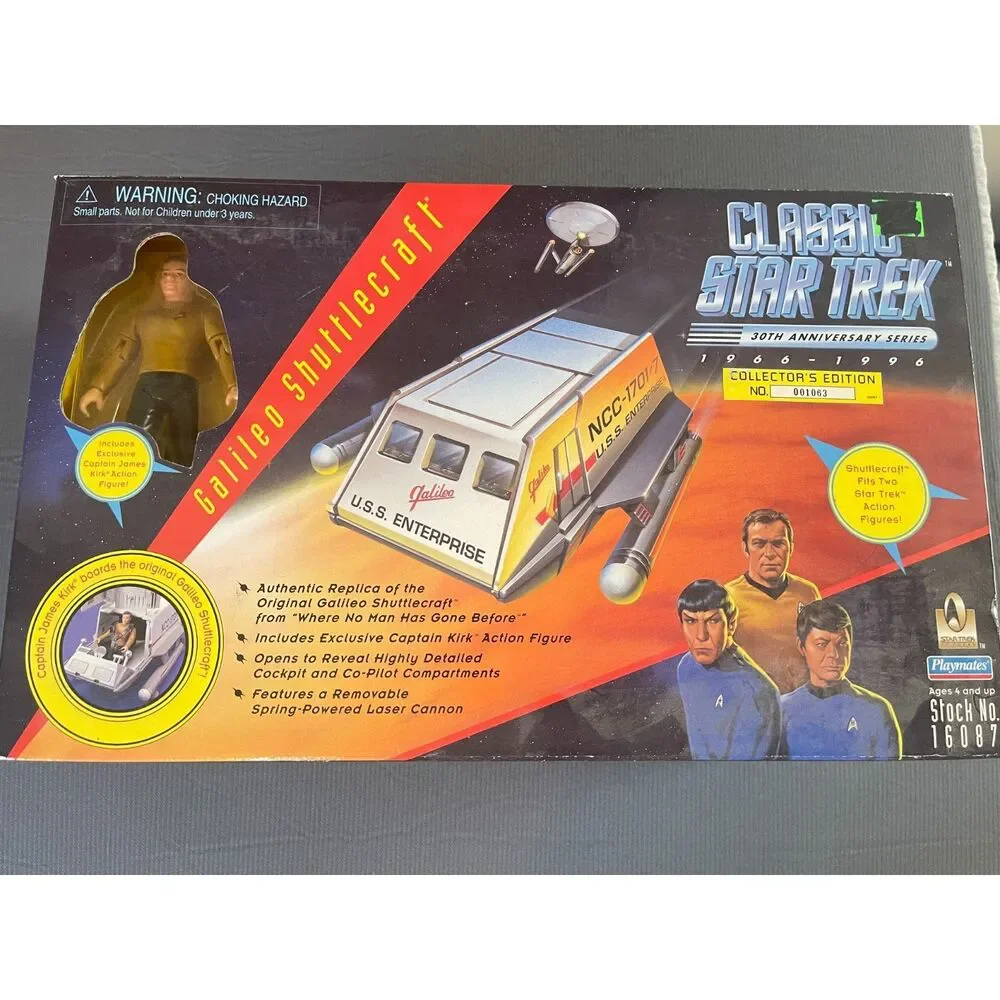 NEW Playmates 16087 Classic Star Trek Galileo Shuttlecraft 30th Anniversary Kirk